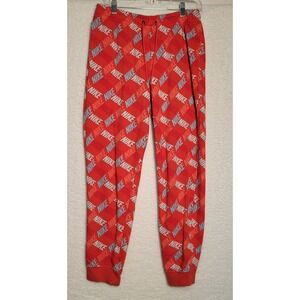 Vintage Nike Sweatpants Men's Medium Red Mini‎ Swoosh Drawstring Joggers 0280